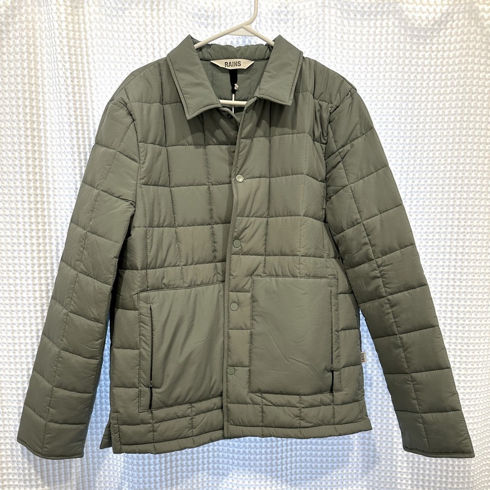 Rains Liner Shirt Jacket in Haze size M Water Repellant NWT